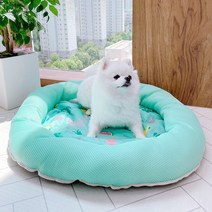 에코펫위드 강아지쿨매트 고양이쿨매트 강아지방석 고양이방석, 쿨매트 원형 블루(60cm)