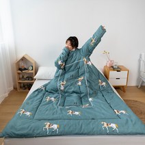 캠핑 차박 용 침낭 슬리핑백 입는 담요 이불 침낭 접이식 쿠션형, F + 쿠션40x40cm 펼쳤을때 120X150cm