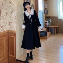 2023 써스데이 아일랜드 하라주쿠 스타일 원피스 빈티지 드레스 달콤한 레이스 피터팬 칼라 프랑스