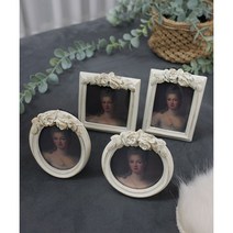 빈티지 크림 로즈 미니 액자 4type (납골당 액자 추천)