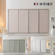 보루네오 파스텔 슬라이딩 붙박이장 360cm, 웜그레이 360cm