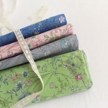 원단 - 60수 대폭-60수아사)코넬리아플라워(4컬러), 핑크