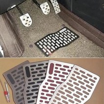 car floor mats 알루미늄 패드 플레이트 페달 발 받침대 매트 for toyota corolla furia harrier hilux iq matrix rav4 verso, 검은 색