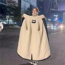 여성 퍼카라 롱기장야상자켓 양모 점퍼