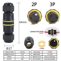 암수 도킹 커넥터 IP68 M16 M20 M25 2 3 4/5 핀 터미널 실외용 전선 케이블, [02] M16 5-8mm, [03] 100 sets, [01] 2P