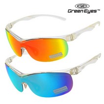 [그린아이즈] 클리어 미러 편광렌즈 골프 스포츠 고글형 기능성 자외선 차단 김서림방지 선글라스, 블루미러 free