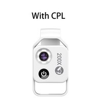 APEXEL HD 강력한 200x 현미경 줌 렌즈 LED 미니 마이크로 매크로 포켓 CPL 아이폰 호환 삼성 및 스마트 폰, 04 white with CPL