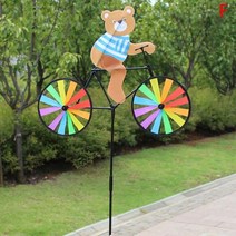 정원 가드닝 알뜰살뜰 소품 DIY 풍차 동물 자전거 바람 스피너 Whirligig 잔디 장식 가제트 야외 장난감 토끼 꿀벌 호랑이, 없음, F