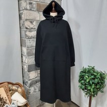 상상그이상 여성용 국내제작 워머 후드 기모 롱원피스 투피스 세트 유니크 빅사이즈 체형커버 가성비 좋은 탈부착 가능한 무지원피스 따뜻하고 편안한 임산부 원피스