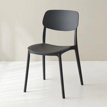 등받이 플라스틱 의자 식사 의자를 쌓을 수 있습니다, 베컴 의자 블랙, 1