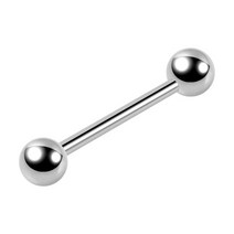 바벨 봉 G23 티타늄 바벨 링 스틱 스트레이트 노리개 낚싯대 바디 쥬얼리 눈썹 내부 스레드 피어싱 혀 14G, 03 Silver-5mm_09 1.6x20mm