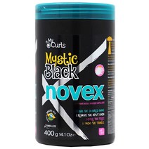 NOVEX Mystic 블랙 딥 헤어 마스크 부스스함 제어 및 갈라진 엔드 보호를 위한 바오밥 오일 풍부 396.9g(14온스) 병