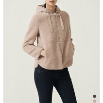 올리비아로렌 / 부클 배색 후드 점퍼 VVBKAXW9381 / 애플아울렛 ( 챠콜그레이 베이지 )