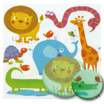 [꼬메빔보] #비누클레이 냅킨아트 데코비누(4인), 사자와악어