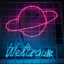 몽환적인 행성 레터링 네온사인 NEON 집들이선물 홈바꾸미기 인테리어소품 무드등, 파랑