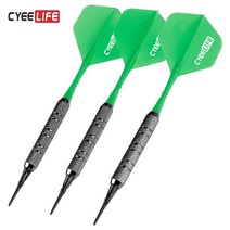 전자다트 실내게임 다트핀 CyeLife 전자 다트 팁 스포츠 용품 조립 나일론 샤프트 플라스틱 비행 세트당 3 개, [04] 3PCS