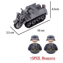 호환블럭 중국레고테크닉 WW2 밀리터리 Panzerkampfwagen IV M4a2 Sd kfz 250 군인 피규어 빌딩 블록 무기 총 부품 탱크 육군 액세서리 브릭 완구, orange