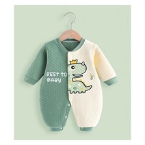 우와우와 동물농장 똑딱이 면 누빔 신생아 우주복 (겨울용)