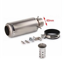 51mm 60mm 배기 SC 머플러 야마하 혼다 GSR750 Z250SL Ninja400 Z800 900 CBR300 500 S1000 ER6N SV650 R1, 02 -S-C- 60mm