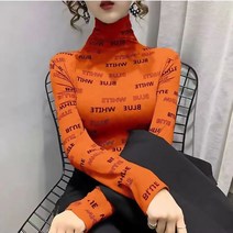 꽈배기 니트 가디건 여성 봄 가을 패션 레터 터틀넥 긴 소매 풀오버 풀오버세련된 인테리어 랩핑 탑티