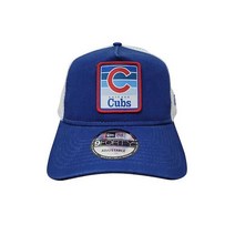 남성 New Era 9Fourty 블루/화이트 MLB 시카고 컵스 트러커 스냅백 (6012