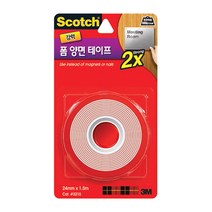 쓰리엠 강력 폼 양면 테이프 3215 24 mm x 1.5 m, 1개