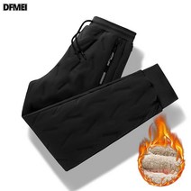 DFMEI 겨울 순면 스웨이드 팬츠 남 기모 도톰 기모 캐주얼 조거 팬츠 와일드 오버사이즈
