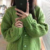 여성가디건 꽈배기 니트 가디건