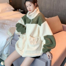 도오빠 여성 기모 후리스 털점퍼 양털 자켓 양모 집업 오버핏 빅사이즈 여자겨울후리스_라플랑