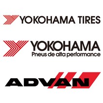 요코하마 타이어 스티커 yokohama tire advan 자동차 튜닝 데칼, 선택-3, 대, 화이트