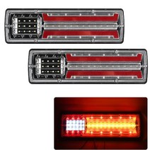 트레일러 라이트 사이드 후미등 트럭 다이나믹 LED 트럭 후미등 12/24V 방향 지시등 후방 브레이크등, 04 2PCS_01 12V