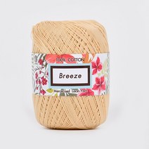 [앵콜스] 브리즈(낱개/4볼세트) 레이스면사 도일리뜨기 뜨개실 코바늘가방 여름옷, 34 연베이지(낱개)