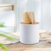 생활살림 원목 심플 휴지박스 타원형, 1개