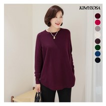 김여사 리쥬 비스코스 라운드 니트 엄마옷/마담옷/중년여성/50대/60대