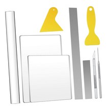 Royalways 공예 조각을위한 9x DIY 클레이 도구 클레이 롤러 아크릴 시트 백 보드, 아크릴 알루미늄, 하얀