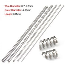 인장스프링 스텐인장스프링 금형 1/2/305 PCS 0.7mm Y 형 압축 스프링 장압 와이어 직경 0.8/1/1/304. 2mm 스테인레스 스틸 사용자 정의 가능, 10 Pcs, 1x16x305mm