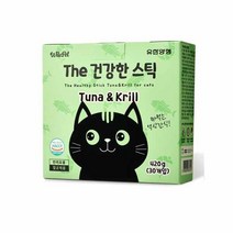 The 건강한스틱 고양이 습식 츄르 참치&크릴새우 30P, 4팩