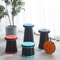 종이 휴대용 피크닉 골판지 의자 접이식 의자 캠핑 낚시 높이 조절 휴대용 플라스틱 Telescoping, Black