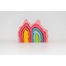 [단품구매] 발도르프 원목교구 선택구매 무지개블록 창의력 장난감, 산호