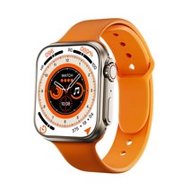 스마트 워치 심박 계 수 측정 기 원래 스마트 워치 8 울트라 시리즈 NFC GPS 액세스 잠금 해제 무선 충전, 03 주황색