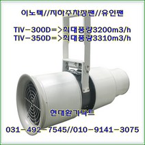 이노텍//지하주차장팬//유인팬//TIV-300D//L:1119*378*245파이/3200m3/h
