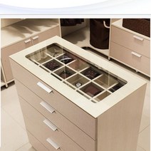 침실 오픈 휴대품 보관소 다기능 서랍장 가구 패션 투명 유리 보관 캐비닛 맞춤형 드레스룸, 모으다, 서랍 3개