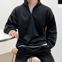 GBBCB708 남자 기모 코듀로이 반집업 맨투맨 남성 의류 골덴
