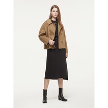 [ZOOC] (Z224MSG514) 캐시미어 핸드메이드 더블 숏 코트 2color