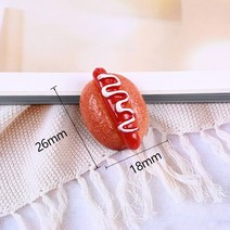 미니어쳐 손으로 그린 수 지 모방 미니 피자 햄버거 플랫 다시 패턴 스크랩북 공예, 04 B