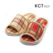 KCTclub 체크 패턴실내화 학원 병원 학교 내빈용 거실화 로고인쇄 슬리퍼