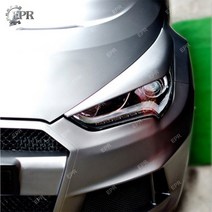 현대 Veloster FRP 섬유 유리 헤드 라이트 눈썹 자동차 튜닝 부품 용 유리, 1개