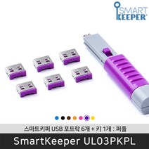 스마트키퍼 UL03PKPL USB포트락6 퍼플 오피스 USB잠금장치 보안 솔루션 / 공식 판매점