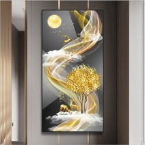 아트미니 보석십자수 하늘로 향하는 황금 길 원형비즈 큐빅 전체수 선물용 집들이, 80x150cm