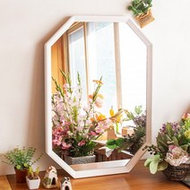 [서운아트] 모던 팔각 원목 벽거울/화장거울 (중) 2color, 블랙500675 34